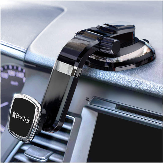 BESTRIX Phone Holder for Car, Magnetic Car Phone Mount | Dashboard Car Phone Holder Compatible with iPhone 15, 14,13,12,11Pro,Xr,XS Pro MAX Galaxy S24