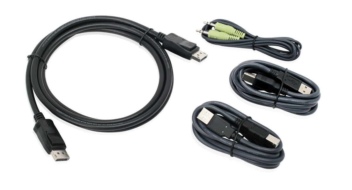 IOGEAR DisplayPort, USB KVM Cable Kit with Audio (TAA), 6-Foot G2L902UTAA3