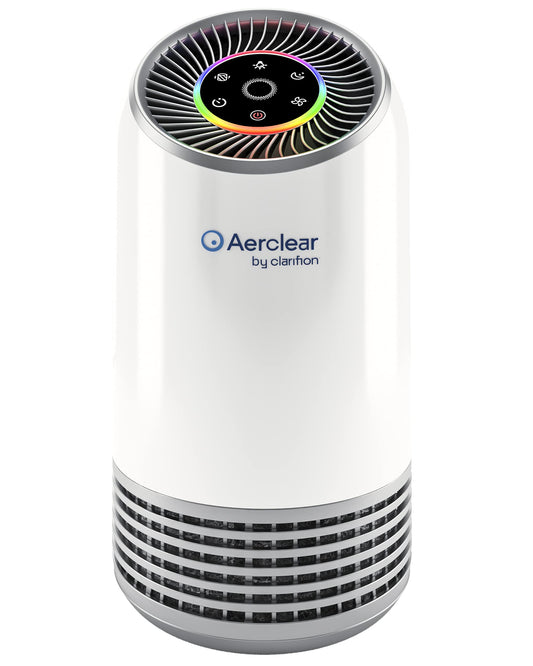 Clarifion AerClear - Air Purifier for Home, 3-Stage Filtration System with HEPA Filter, Ionize and Clean Air Office Bedroom, Helps With Dust, Pets