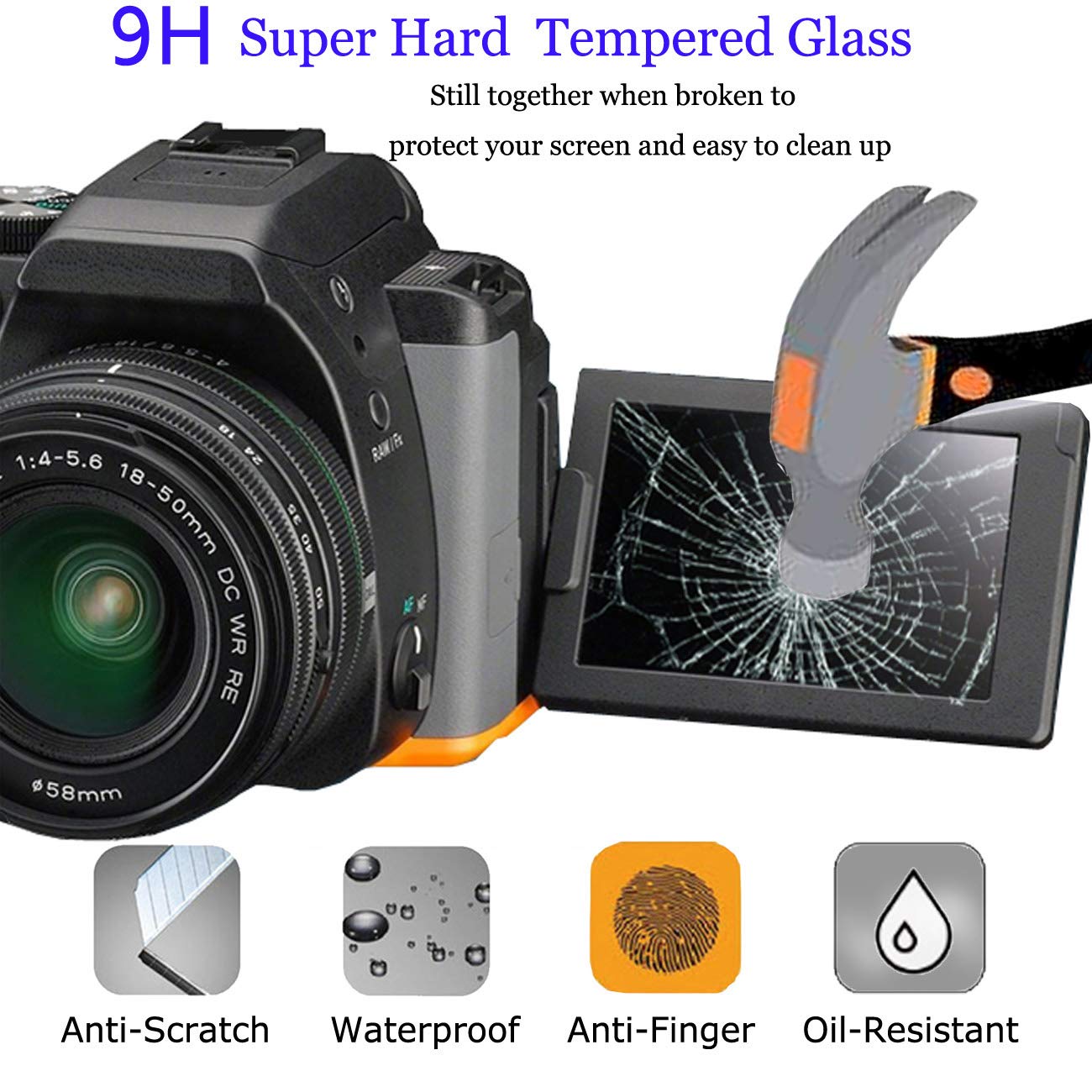 debous Screen Protector Compatible for Leica Q2 Q3 Digital Camera,Anti-scratch Anti-finger Tempered Glass Clera Hard Protective Film Shield Cover