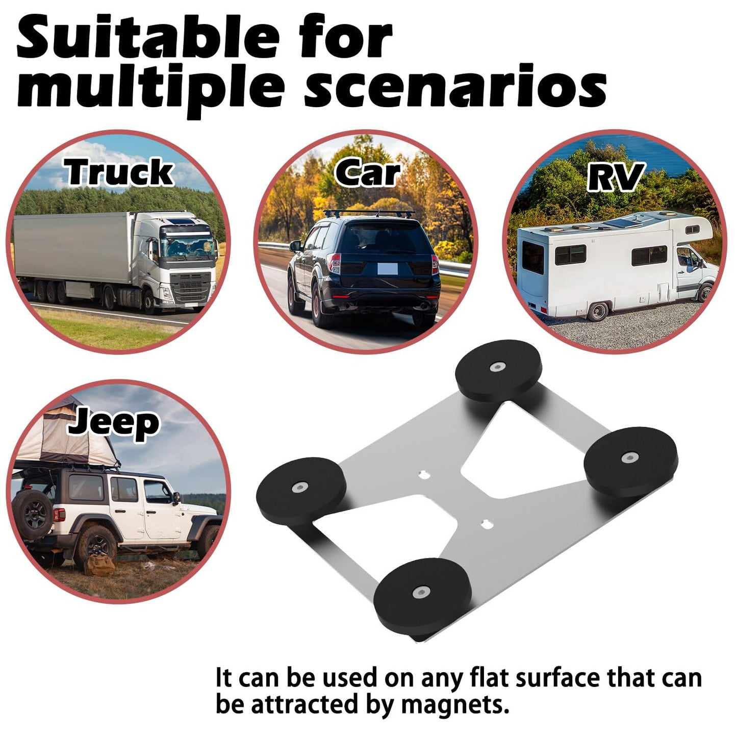 Magnetic Roof Mount Compatible with Starlink, Magnet Mounting Kit for Car/Camper/SUV/Trailer