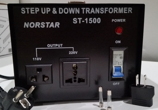 Norstar 1500 Watt Step Up and Down Voltage Transformer Converter - Two Way Voltage Transformer with Fuse Protection - 220-240 Volt to 110-120 Volt…