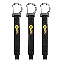 Wrap-It Storage Quick Clips - 14" (3-Pack) Black - Cable Straps With a Metal Clip to Use as an Extension Cord Organizer or Garden Hose Holder