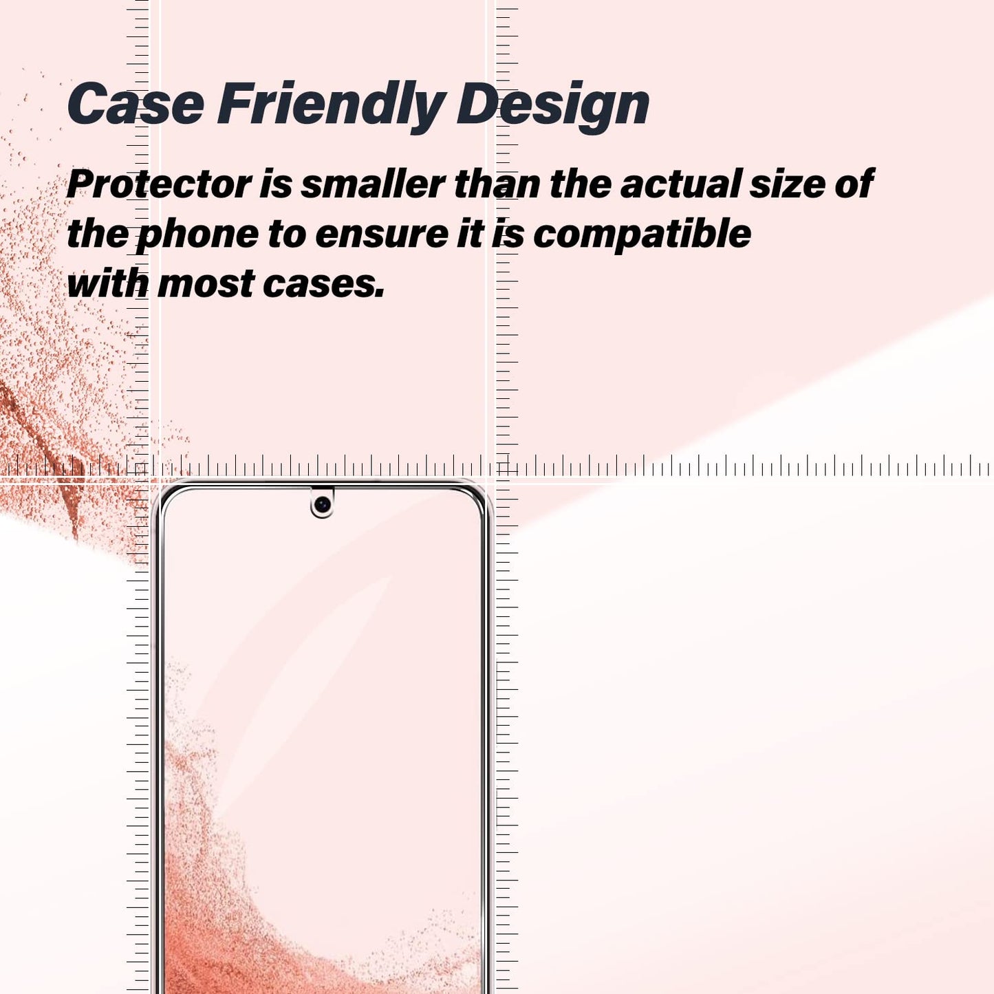 Galaxy S22 Tempered Glass Screen Protector + Camera Lens Protector [ 2 + 2 Pack ][Case Friendly] [Anti-Scratch] [Ultrasonic Fingerprint Unlock] Clear