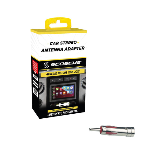Scosche MDAB Compact Micro/Delco Antenna Adapter for Aftermarket Car Stereo Compatible with Select 1985-2013 GM and Import Vehicles - Radio Antenna
