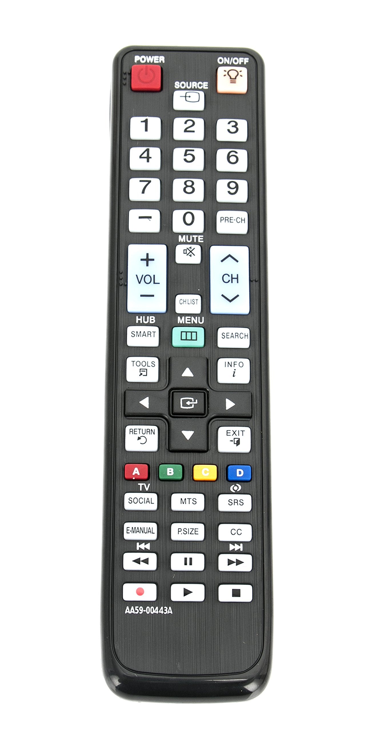 New AA59-00443A Replaced Remote fit for Samsung LED TV 6000 Series 6050 Series UN40D6000 UN46D6000 UN55D6000 UN40D6050 UN32D6300 UN32D6000SF