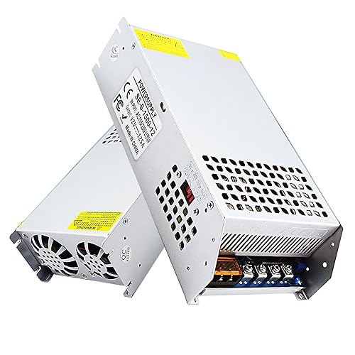 SWTPWR 12V 125A 1500W AC to DC Converter - 110V/120V to 12V Transformer LED Driver with Smart Cooling Fan for LED Strip, CCTV, and Car Devices