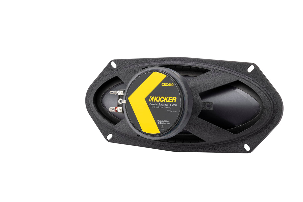 KICKER 50CSC4104-4x10 Drop-in Coaxial Speakers, Pair, 4-Ohm