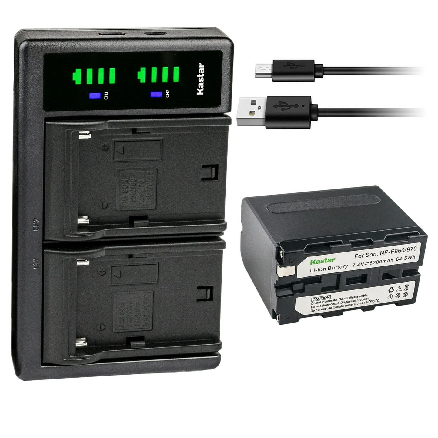 Kastar 1-Pack NP-F970 Battery and LTD2 USB Charger Compatible with CCD-TRV101 CCD-TRV15 CCD-TRV16 CCD-TRV17 CCD-TRV201 CCD-TRV215 CCD-TRV20 CCD-TRV25