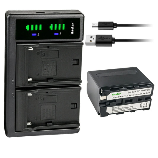 Kastar 1-Pack NP-F970 Battery and LTD2 USB Charger Compatible with CCD-TRV101 CCD-TRV15 CCD-TRV16 CCD-TRV17 CCD-TRV201 CCD-TRV215 CCD-TRV20 CCD-TRV25