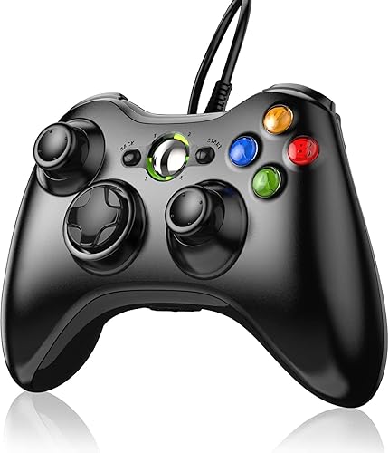 YUDEG Xbox 360 Wired controller Gamepad Controller for Xbox 360(Black)