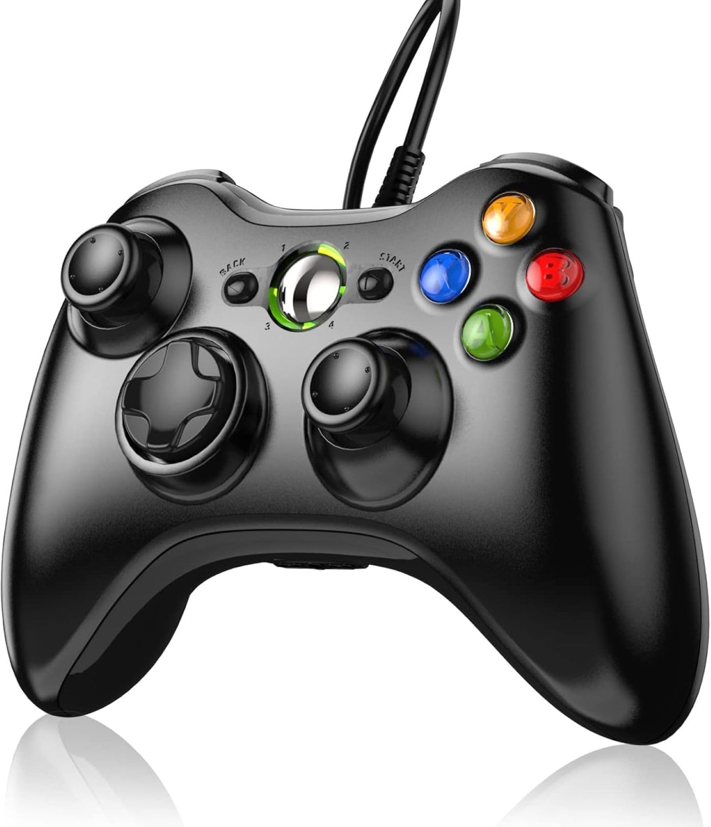YUDEG Xbox 360 Wired controller Gamepad Controller for Xbox 360(Black)