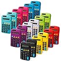 CACASO 18 Pcs Pocket Calculator,Pocket Size Calculator,8 Digit Display Solar Battery Dual Power Desktop Calculators for Students Kids Home Office(9