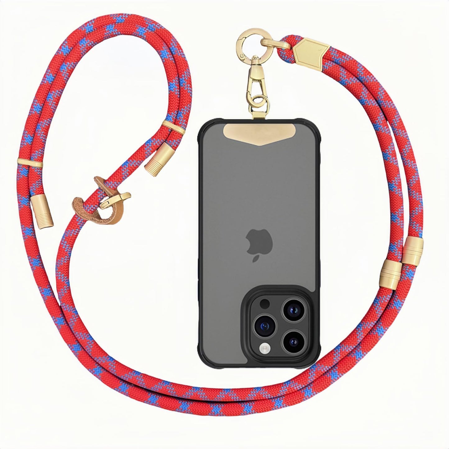 Yuxitonda Cell Phone Lanyard,Adjustable Shoulder Crossbody Lanyard,Detachable Length Wrist Lanyard (Reddish blue)