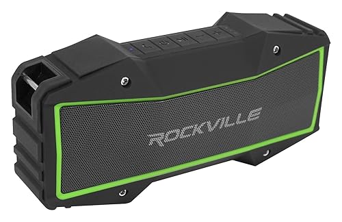 Rockville Rock Everywhere 15W Portable Bluetooth Speaker, IPX6 Splashproof, TWS Linking, Long Battery Life, for Outdoor and Indoor Use