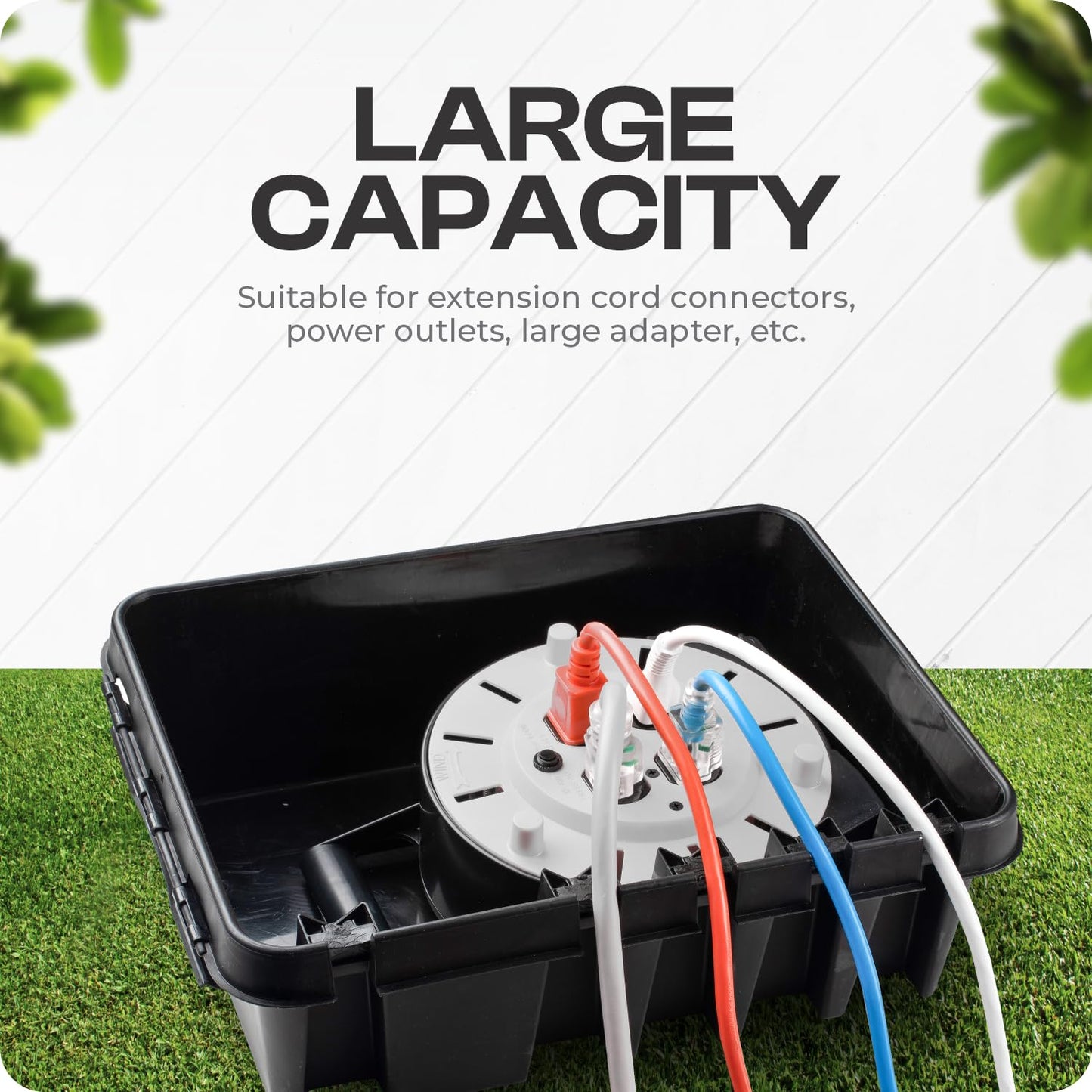 SockitBox - The Original Weatherproof Connection Box - Indoor & Outdoor Electrical Power Cord Enclosure for Timers, Extension Cables, Reels