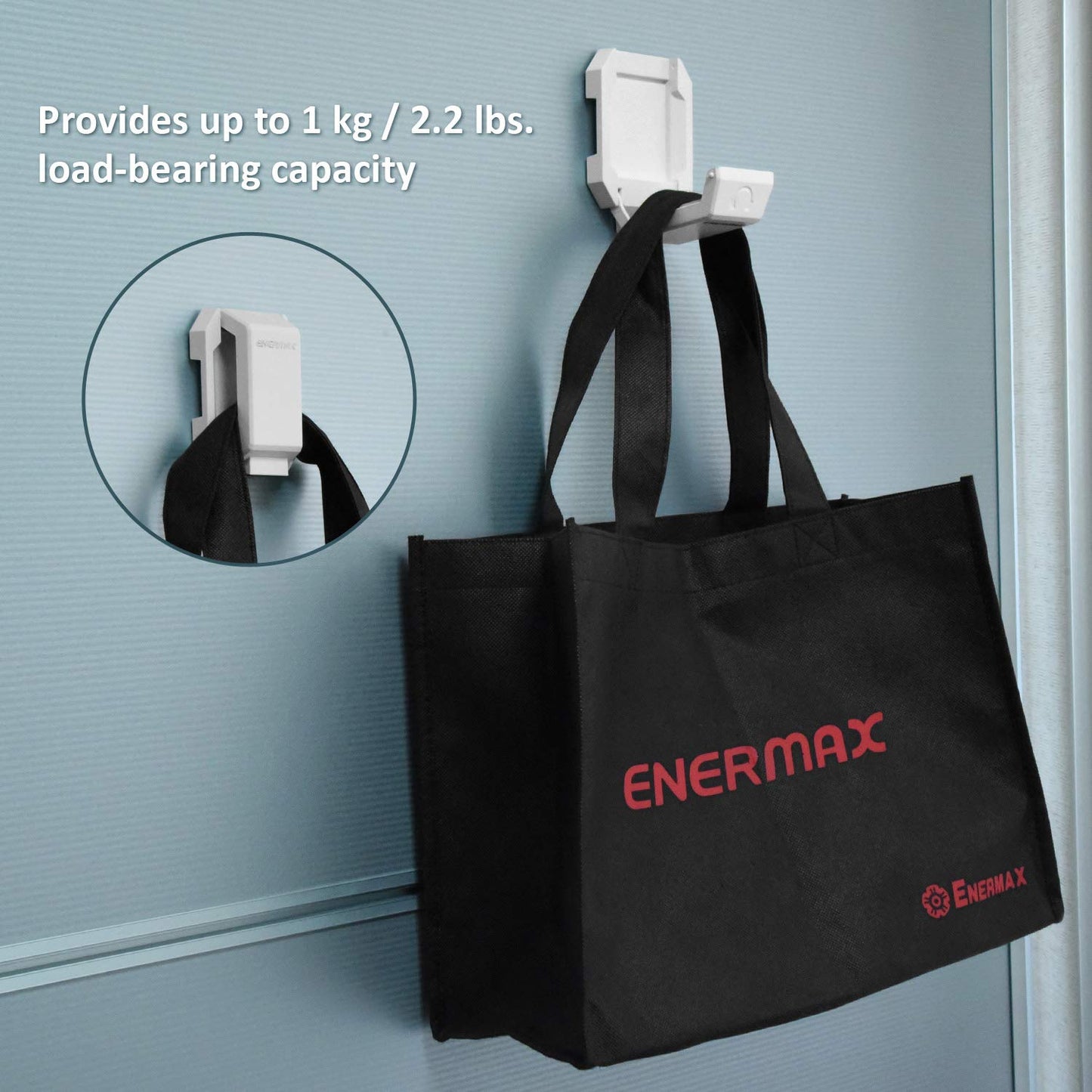Enermax Magnetic Mounting Headset Holder with Metal Protection Foam, Provides up to 1 kg/2.2 lbs, Compatible with Computer/Gaming Headsets, Headphone