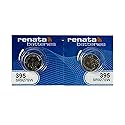 Renata 395 SR927SW Batteries - 1.55V Silver Oxide 395 Watch Battery (2 Count)