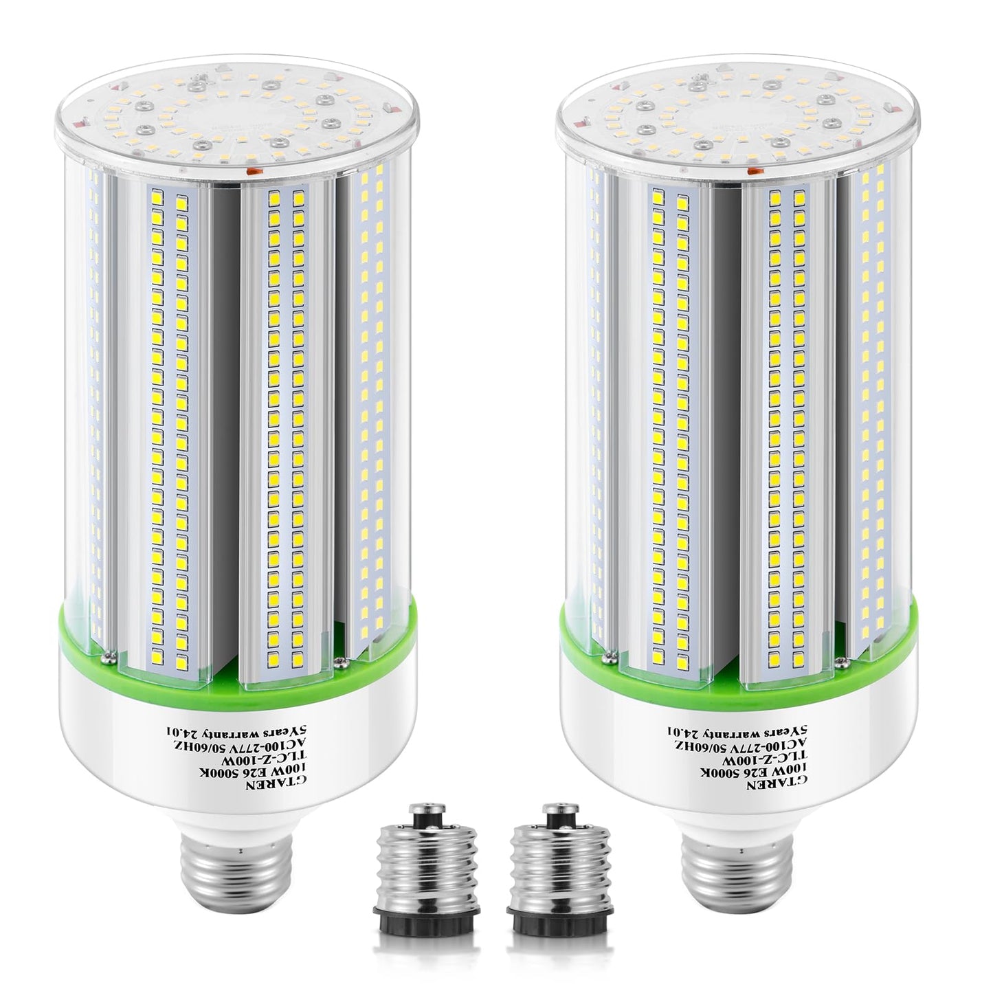 GTAREN 2-Pack 100W LED Corn Bulbs,5000K,AC110-277V,14000lm,E26/E39 Base,LED Replacement Metal Halide HID CFL for Commercial Industrial Lighting