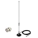 Bingfu HF VHF UHF Ham Amateur Mobile Radio Police Scanner Antenna Magnetic Base BNC Male Compatible with Uniden Bearcat Whistler Radio Shack Police