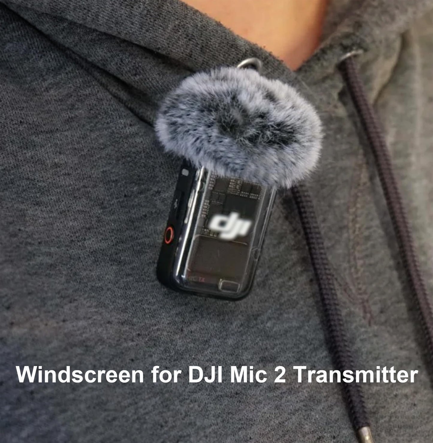 JCMOYUTY Windscreen for DJI Mic 2 Transmitter(Not for DJI MIC 1) / OSMO Pocket 3 External Microphone Furry Cover, 2-Pack Wind Muff Accessory
