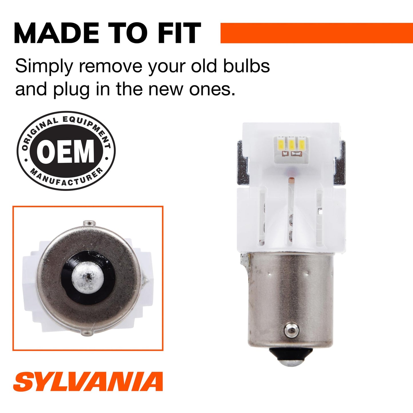 SYLVANIA 1141 LED White Automotive Mini Bulb, 2 Bulbs