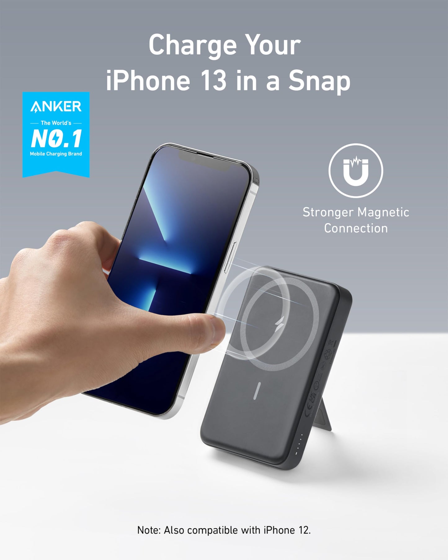 Anker 633 Magnetic Power Bank with Stand, 10,000mAh Portable Charger