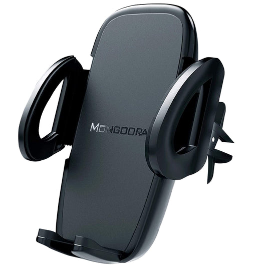 Mongoora Air Vent Car Phone Mount Holder - Locking Cell Phone Car Mount Universal for Any Smartphone, iPhone, Android - Clip On Car Phone Holder