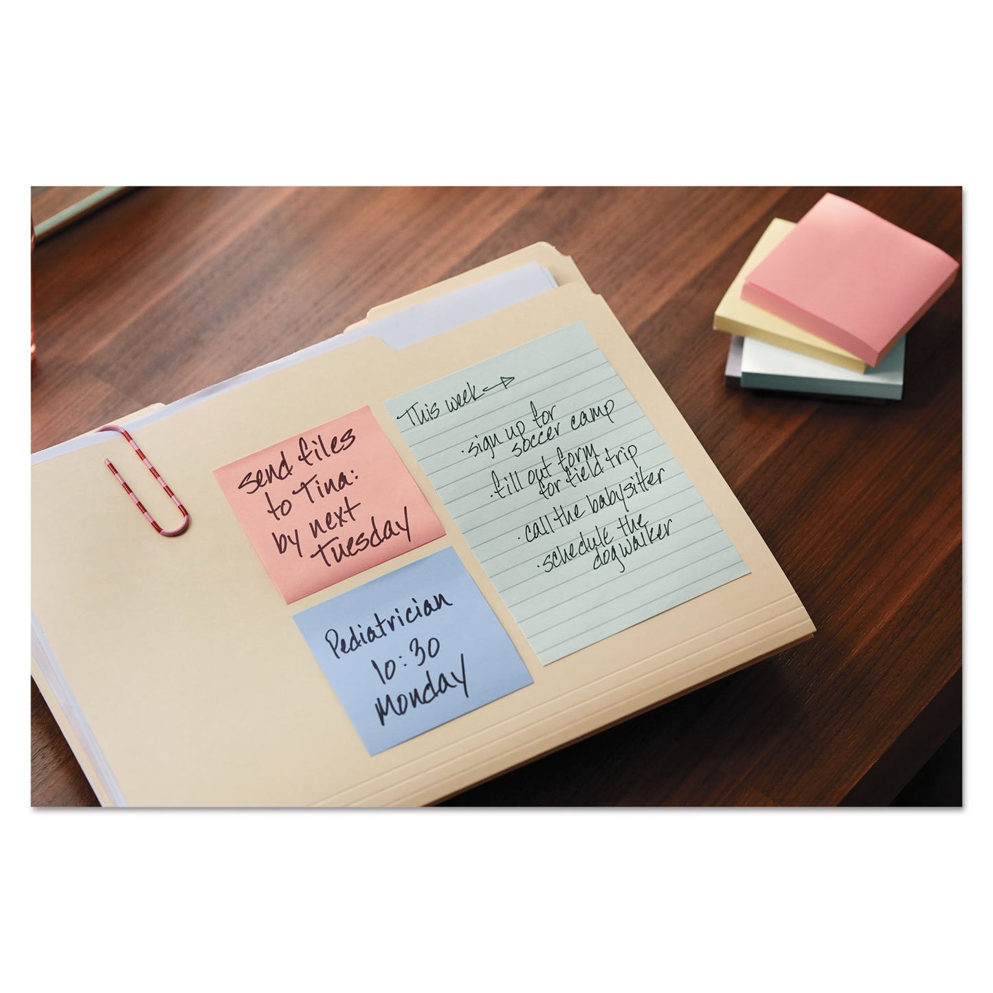 Post-it Greener Notes, 4 x 6 in, Sweet Sprinkles Collection, 5 Lined Pads