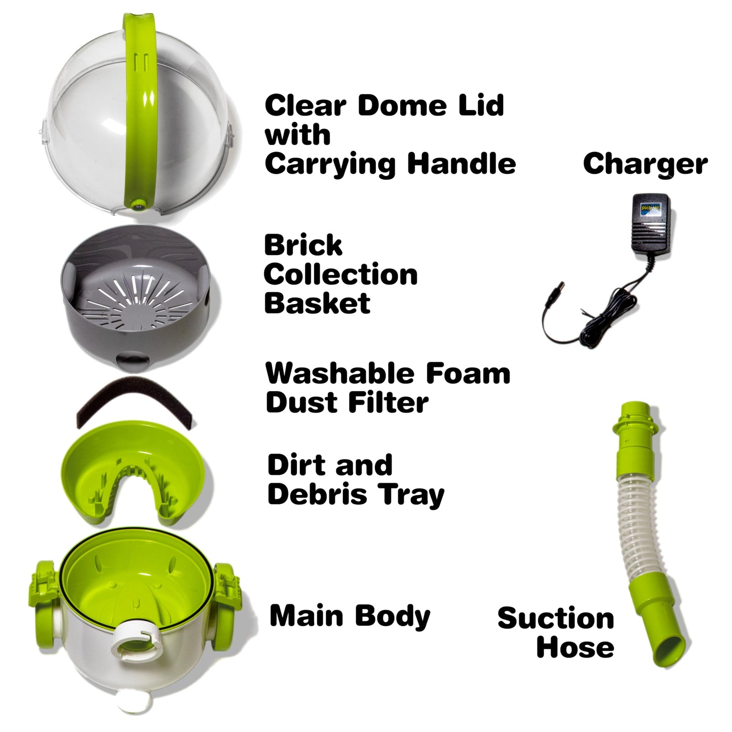 Pick Up Bricks Toy Cleanup Vacuum for Kids, Works w/Lego Bricks, LOL Doll Acc. & More, Boys and Girls Ages 4-9