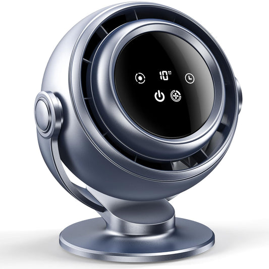 AGEYOU Desk Fan for Office, 90°Oscillating Fan with 6000mAh Rechargeable, 10 Speeds 4H Timer 270°Tilt Adjustment, 29dB Ultra-Quiet Portable Personal