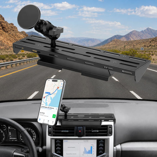 Surfcabin Metal Dashboard Phone Holder: Fits Toyota 4Runner 2010-2024 - Magnetic Dashboard Phone Mount - 2 Installation Ways with Adhesive & Screw