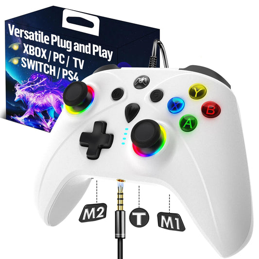 UGAME Wired Xbox Controller for X Box Series X S One PC PS4 Switch, Gaming Control Controllers with 1000Hz Polling Rate No Drift Stick, Custom Paddles