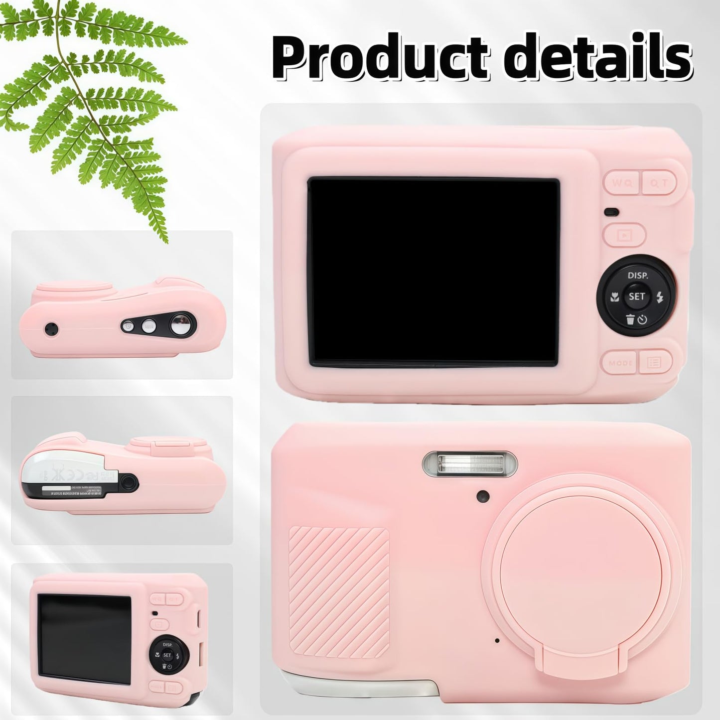 SZHSYJY Case for Kodak PIXPRO FZ45, FZ45 Accessories: Soft Silicone Protective Case with Removable Lens Cover, Includes 2 Screen Protectors and 1