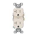 Eaton TRBR20LABXSP 20-Amp 3-Wire 125-Volt Tamper Resistant Commercial Grade Duplex Receptacle 2-Pole, Light Almond
