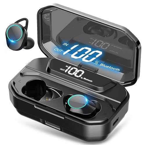 [Xmythorig Ultimate] True Wireless Earbuds Bluetooth 5.0 Headphones, IPX7 Waterproof Earphones for Sports, 160H Playtime w/ 3300mAh Charging Case, 3D