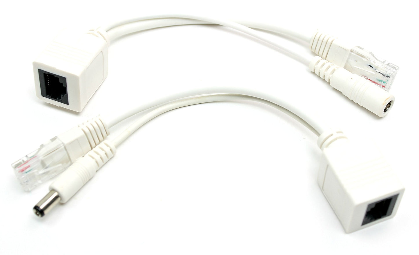 PoE Texas POE-IO-21 | Passive PoE Injector/Splitter Kit with 2.1mm x 5.5mm DC Connector and 10/100 Ethernet - Extend PoE Over Ethernet to DC Devices