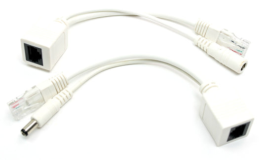 PoE Texas POE-IO-21 | Passive PoE Injector/Splitter Kit with 2.1mm x 5.5mm DC Connector and 10/100 Ethernet - Extend PoE Over Ethernet to DC Devices
