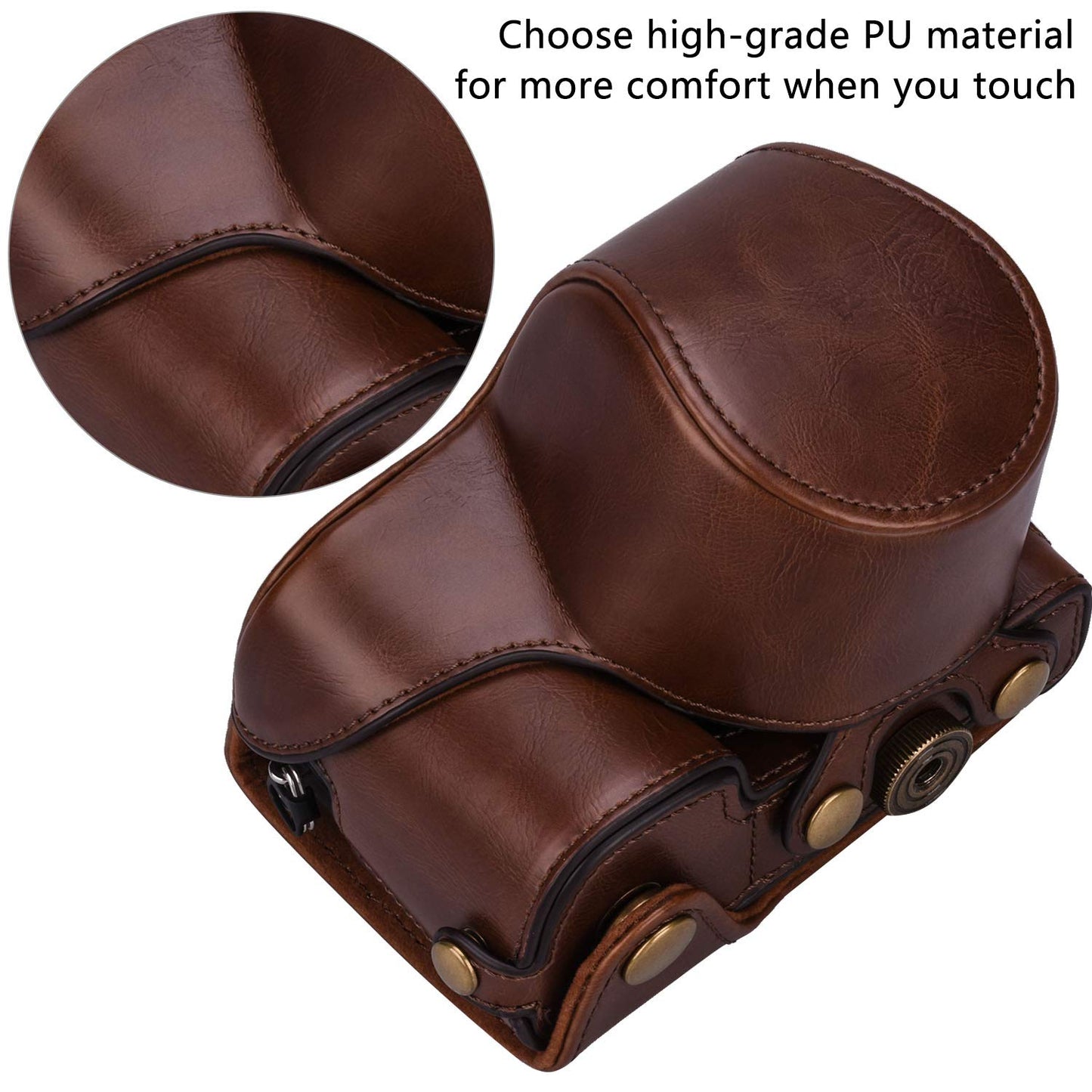 Hargedis XEVN for sony a6400 case,for sony a6300 case,Premium PU Full Body Leather Camera Case Bag for sony alpha a6300 a6000 a6100 a6400 Fit 16-50mm