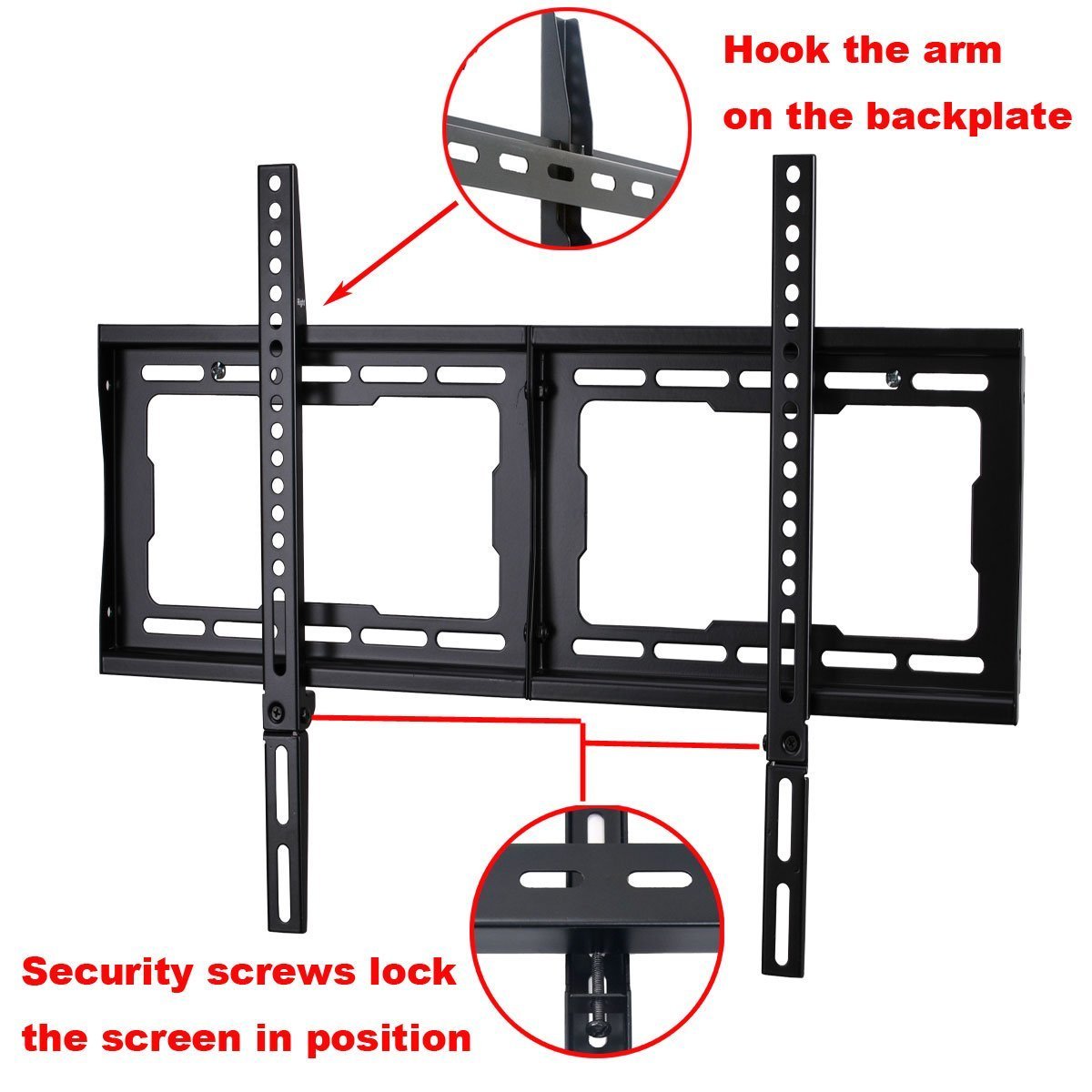 VideoSecu Ultra Slim TV Wall Mount for VIZIO M492i-B2 E500D-A0 E500i-B1 M502I-B1 P502ui-B1E P502ui-B1 E550i-B2 M552i-B2 P552UI-B2 E550i-B2E E600i-B3
