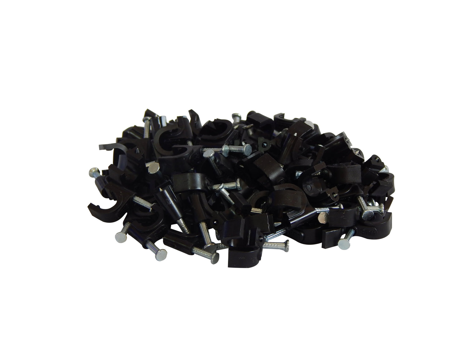 Your Cable Store 100 Pack Black / 8mm RG6 Cable Clips