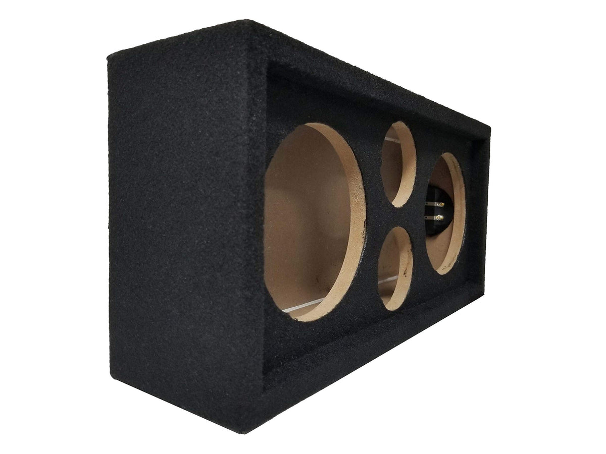 Bass Rockers Chuchero Outdoor Stereo Subwoofer Car Speaker Box - Pod - Enclosure Box Carpeted MDF fits 6" Midrange/Speakers - 1” inch Sub Box