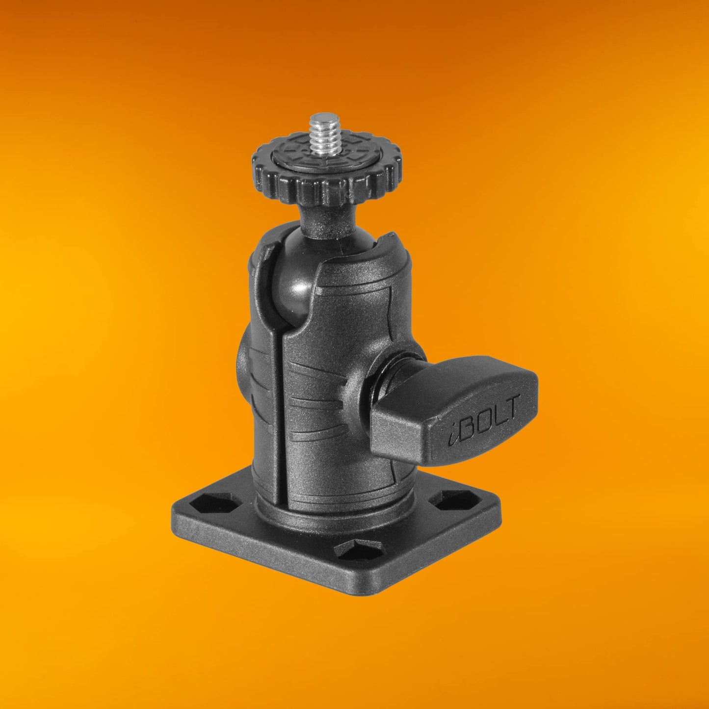 iBOLT 1/4 inch 20 Camera Screw IncrediBOLT AMPS w/ 2 inch Single Socket Arm- Drill Base Mount- Great for Security Cameras, 1/4 inch Screw Accessories