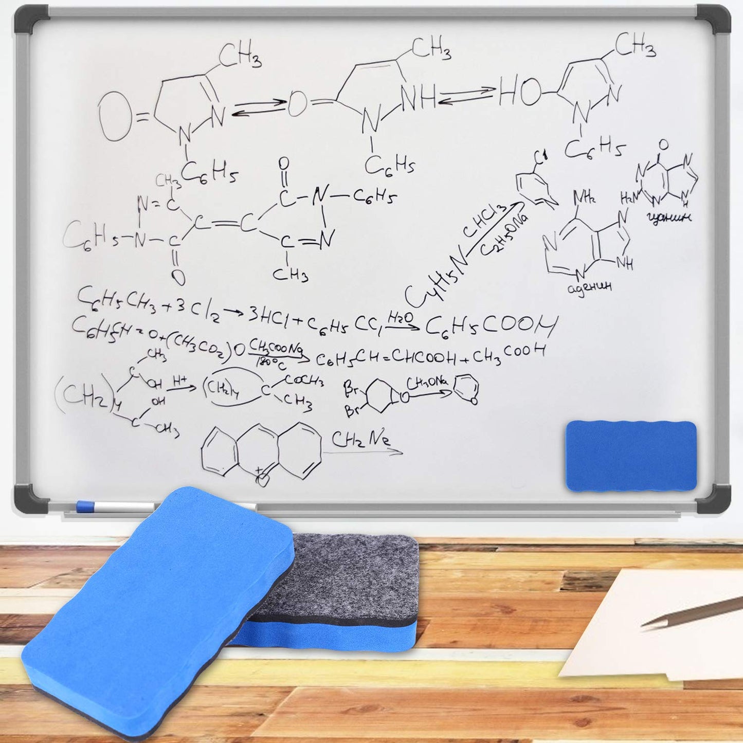 Dry Erase Erasers, 24 Pack Magnetic Whiteboard Eraser Chalkboard Eraser Dry Eraser for Classroom Office and Home (24pcs 4Colours)