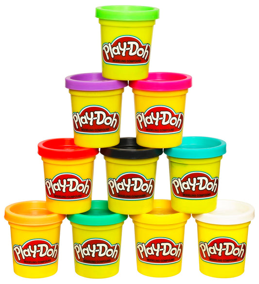 Play Doh Modeling Compound 10-Pack Case of Assorted Colors, Non-Toxic 2 oz. Cans, Back to School Gifts, Prizes, & Party Favors, Preschool Toys…