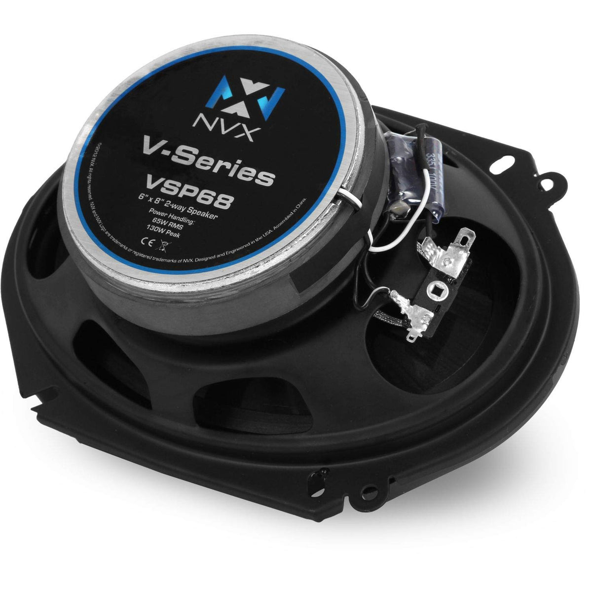 NVX VSP68 600W Peak (200W RMS) 6x8 V-Series 2-Way Coaxial Speakers with 25mm Silk Dome Tweeters