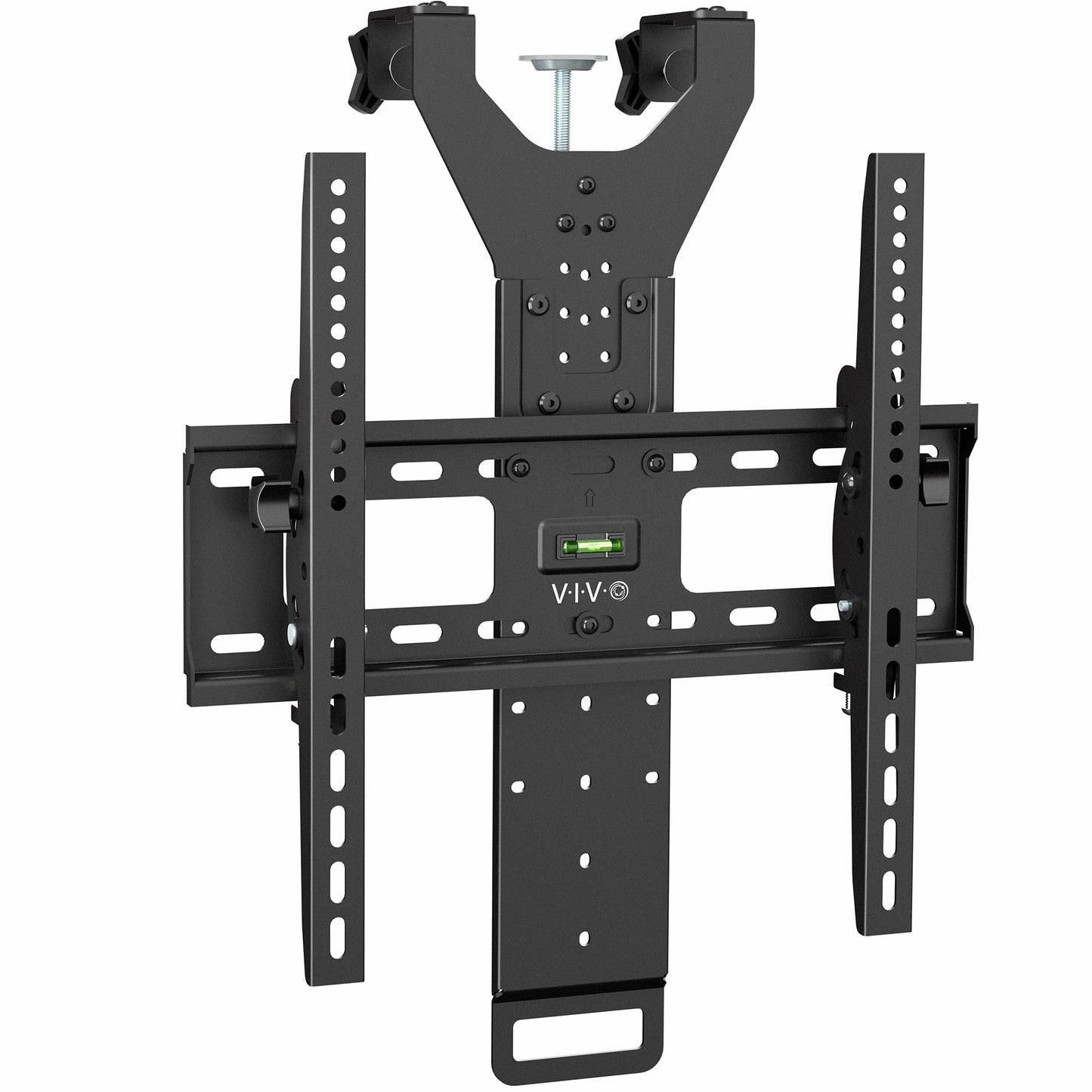 VIVO TV Hanger Bracket for 42 to 75 inch Flat and Curved Screens, Light Weight Steel Design, Height Adjustable Cross Bar, Loft Bed, Thin Door TV