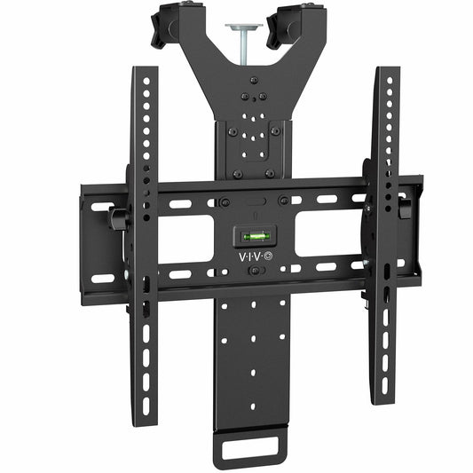 VIVO TV Hanger Bracket for 42 to 75 inch Flat and Curved Screens, Light Weight Steel Design, Height Adjustable Cross Bar, Loft Bed, Thin Door TV