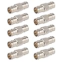 MOOKEERF 10PCS SDI Connector BNC Adapter 75 Ohm BNC Female to Female Barrel Connector for HD-SDI/3G-SDI/4K/8K SDI Video Camera Cable