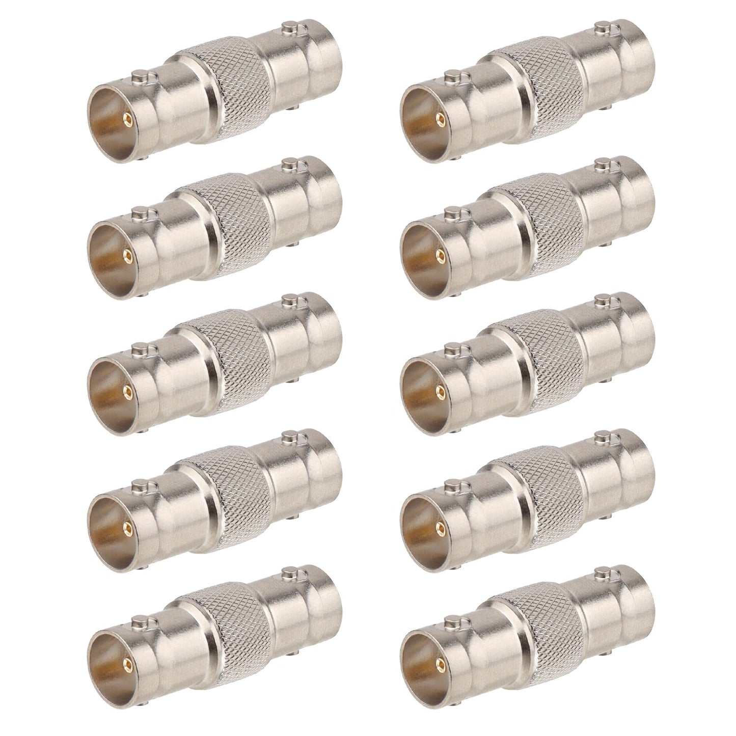 MOOKEERF 10PCS SDI Connector BNC Adapter 75 Ohm BNC Female to Female Barrel Connector for HD-SDI/3G-SDI/4K/8K SDI Video Camera Cable